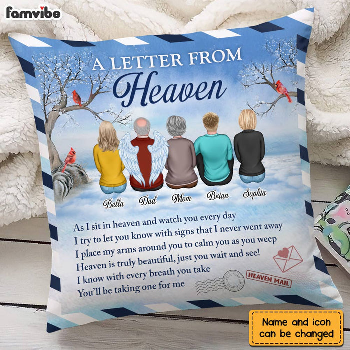 Personalized Memo Letter From Heaven Pillow NB292 30O28 1
