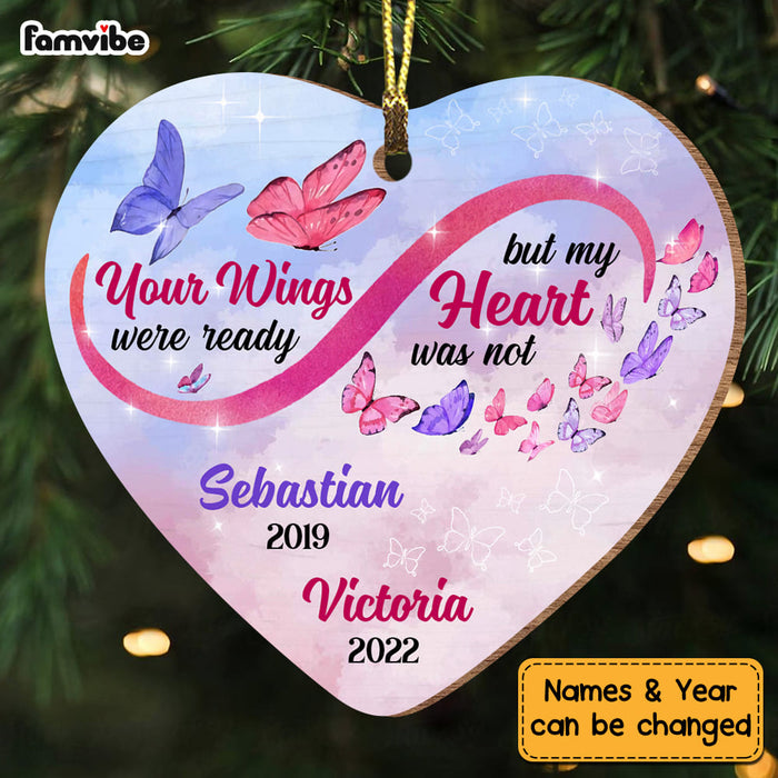 Personalized Butterfly Infinity Memorial Heart Ornament NB296 36O53 1