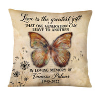 Personalized  Dandelion Butterfly Sympathy Gift Loss of Loved One Memorial Pillow DB72 36O58 thumb 1