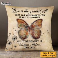 Personalized  Dandelion Butterfly Sympathy Gift Loss of Loved One Memorial Pillow DB72 36O58 thumb 1