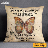 Personalized  Dandelion Butterfly Sympathy Gift Loss of Loved One Memorial Pillow DB72 36O58 thumb 1