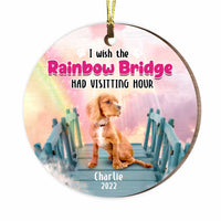 Personalized Pet Memorial Rainbow Bridge Circle Ornament NB303 36O47 thumb 1