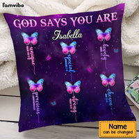 Personalized God Says You Are Butterfly Pillow NB304 32O28 thumb 1