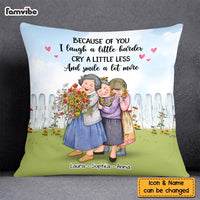 Personalized Sisters Friends Because Of You Pillow NB302 32O58 thumb 1