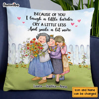 Personalized Sisters Friends Because Of You Pillow NB302 32O58 thumb 1
