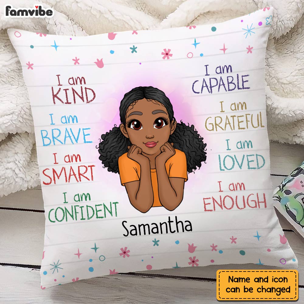 Personalized Gift For Granddaughter I Am Kind Pillow NB304 36O28 Primary Mockup