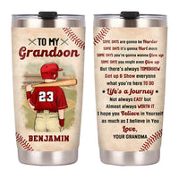 Personalized Gift For Baseball Boy Steel Tumbler NB308 36O53 thumb 1