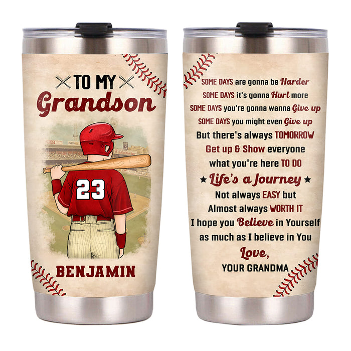 Personalized Gift For Baseball Boy Steel Tumbler NB308 36O53 1