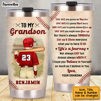 Personalized Gift For Baseball Boy Steel Tumbler NB308 36O53 thumb 1