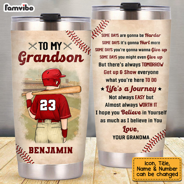 Personalized Gift For Baseball Boy Steel Tumbler NB308 36O53 1