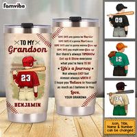 Personalized Gift For Baseball Boy Steel Tumbler NB308 36O53 thumb 1