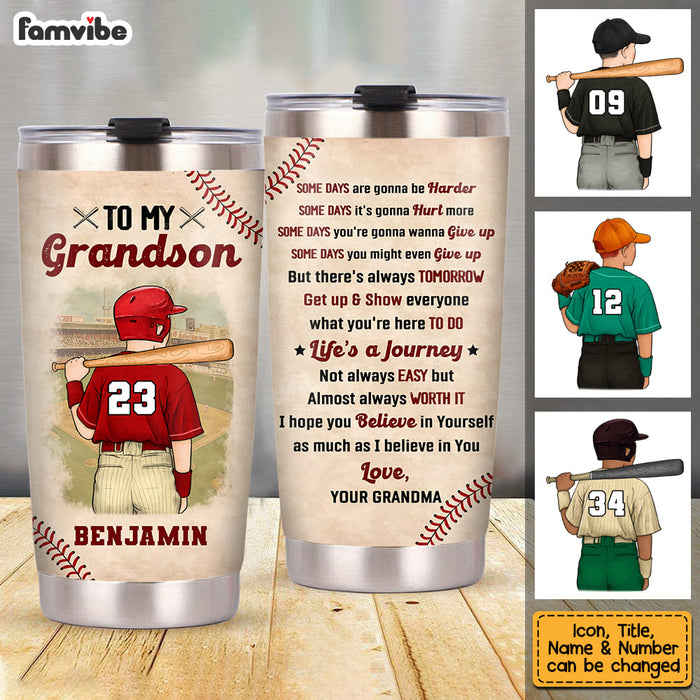 Personalized Gift For Baseball Boy Steel Tumbler NB308 36O53 1
