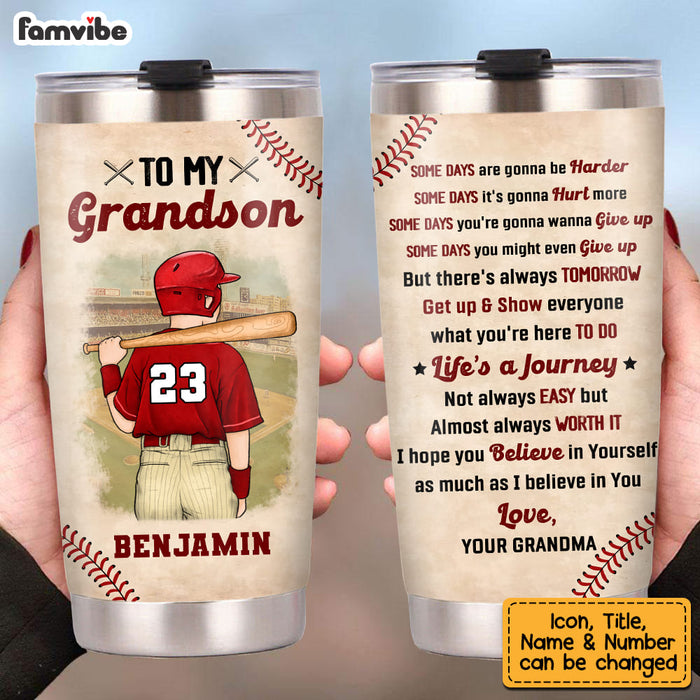 Personalized Gift For Baseball Boy Steel Tumbler NB308 36O53 1