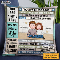 Personalized To My Husband Pillow DB11 32O28 thumb 1