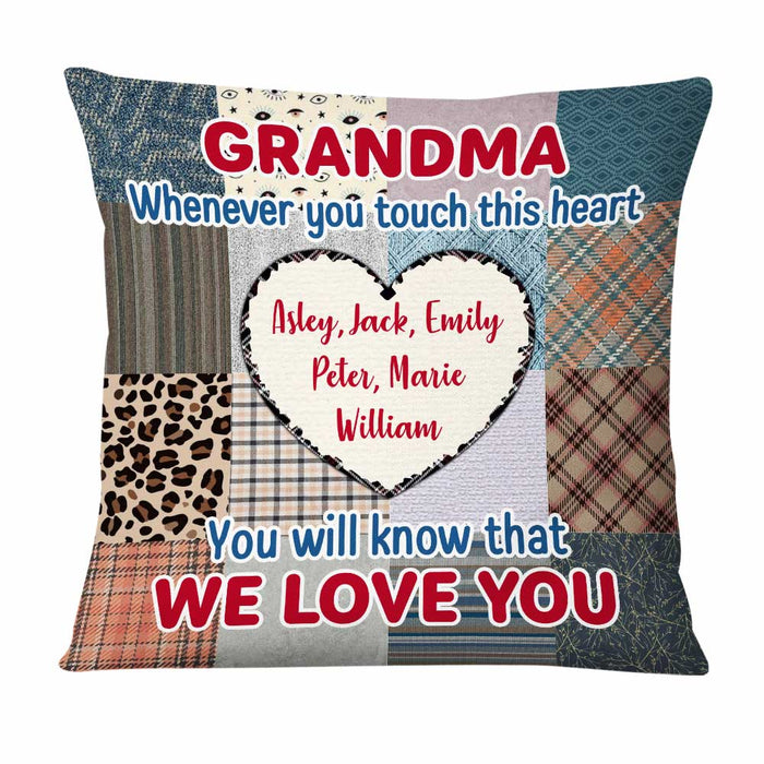 Personalized Grandma Touch This Heart Pillow DB11 23O47 1
