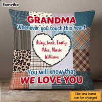 Personalized Grandma Touch This Heart Pillow DB11 23O47 thumb 1
