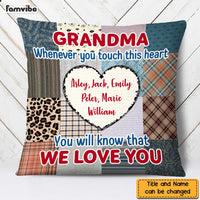 Personalized Grandma Touch This Heart Pillow DB11 23O47 thumb 1