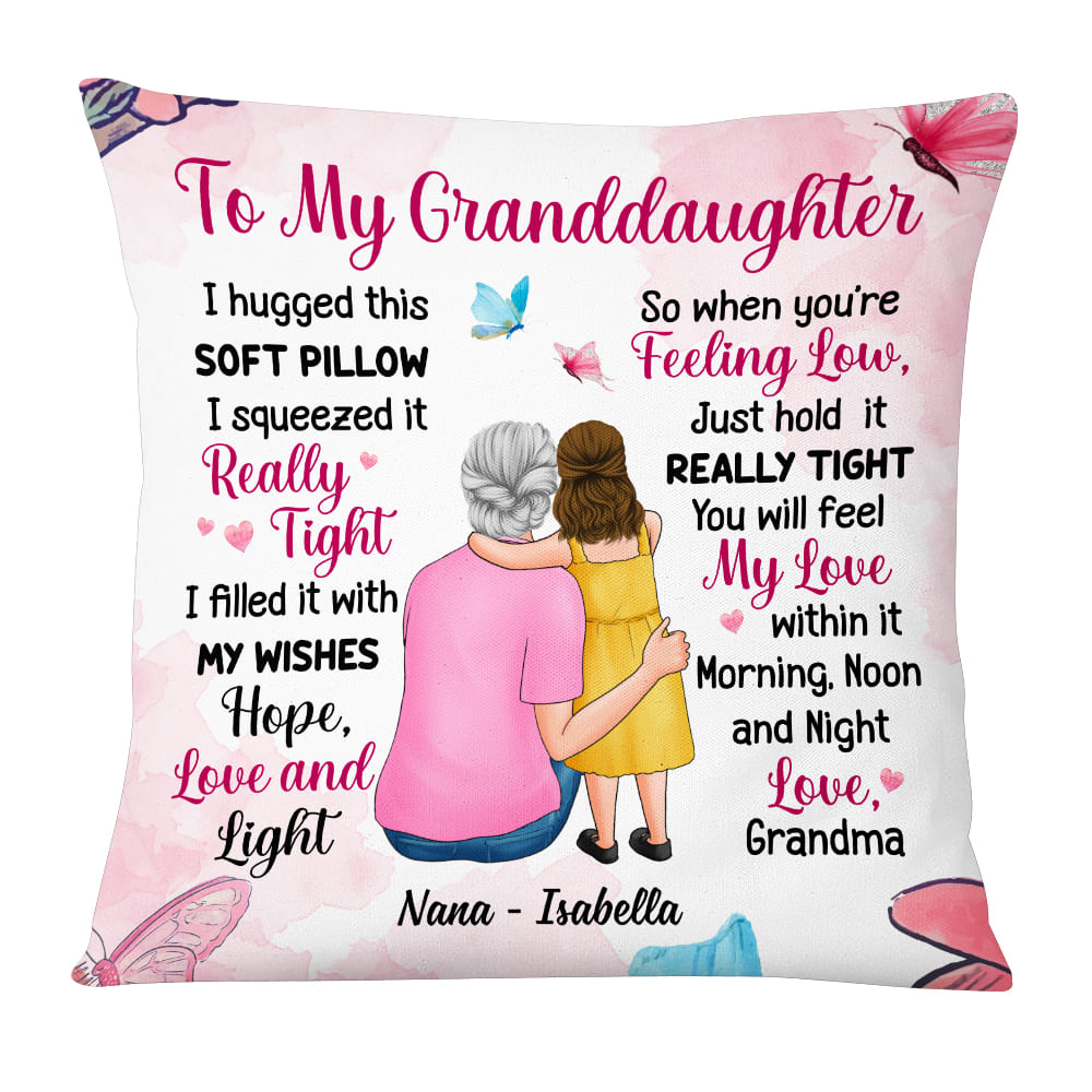 Personalized To My Granddaughter Hug This Pillow DB12 23O53 Primary Mockup