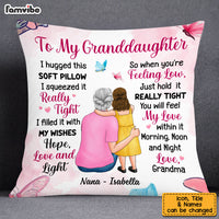 Personalized To My Granddaughter Hug This Pillow DB12 23O53 thumb 1