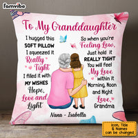 Personalized To My Granddaughter Hug This Pillow DB12 23O53 thumb 1