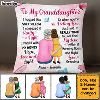 Personalized To My Granddaughter Hug This Pillow DB12 23O53 thumb 1