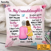 Personalized To My Granddaughter Hug This Pillow DB12 23O53 thumb 1