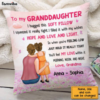 Personalized To My Granddaughter Hug This Pillow DB13 23O28 thumb 1