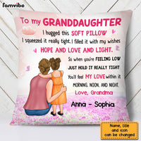 Personalized To My Granddaughter Hug This Pillow DB13 23O28 thumb 1