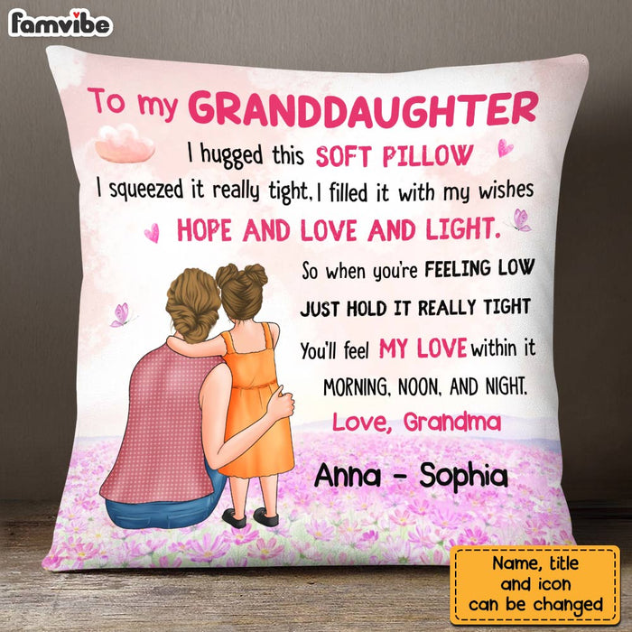 Personalized To My Granddaughter Hug This Pillow DB13 23O28 1