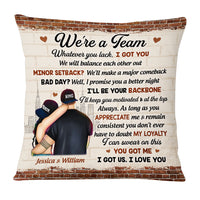 Personalized We're A Team Couples Pillow DB21 58O53 thumb 1