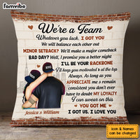 Personalized We're A Team Couples Pillow DB21 58O53 thumb 1