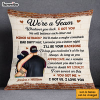 Personalized We're A Team Couples Pillow DB21 58O53 thumb 1