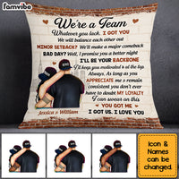 Personalized We're A Team Couples Pillow DB21 58O53 thumb 1