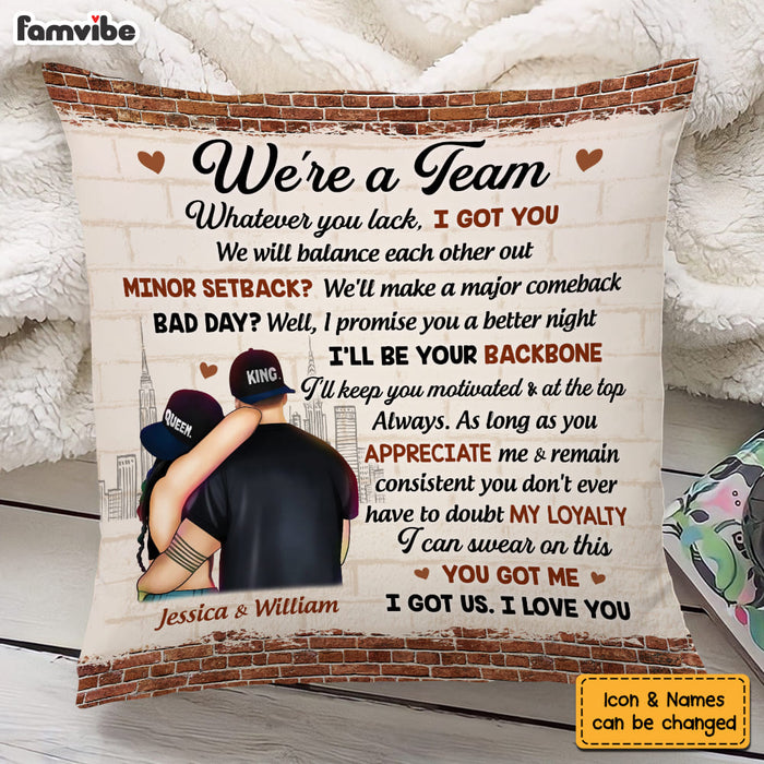 Personalized We're A Team Couples Pillow DB21 58O53 1