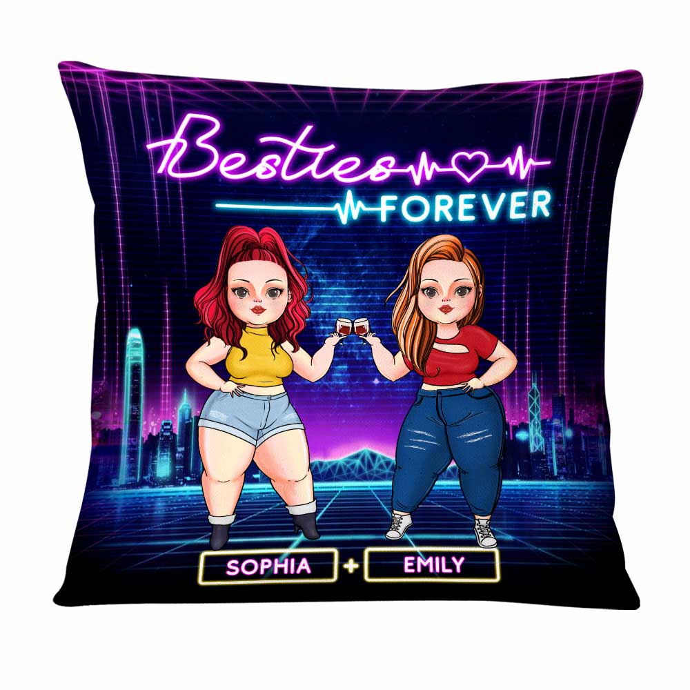 Personalized Friends Forever Chubby Girl Pillow DB21 30O47 Primary Mockup