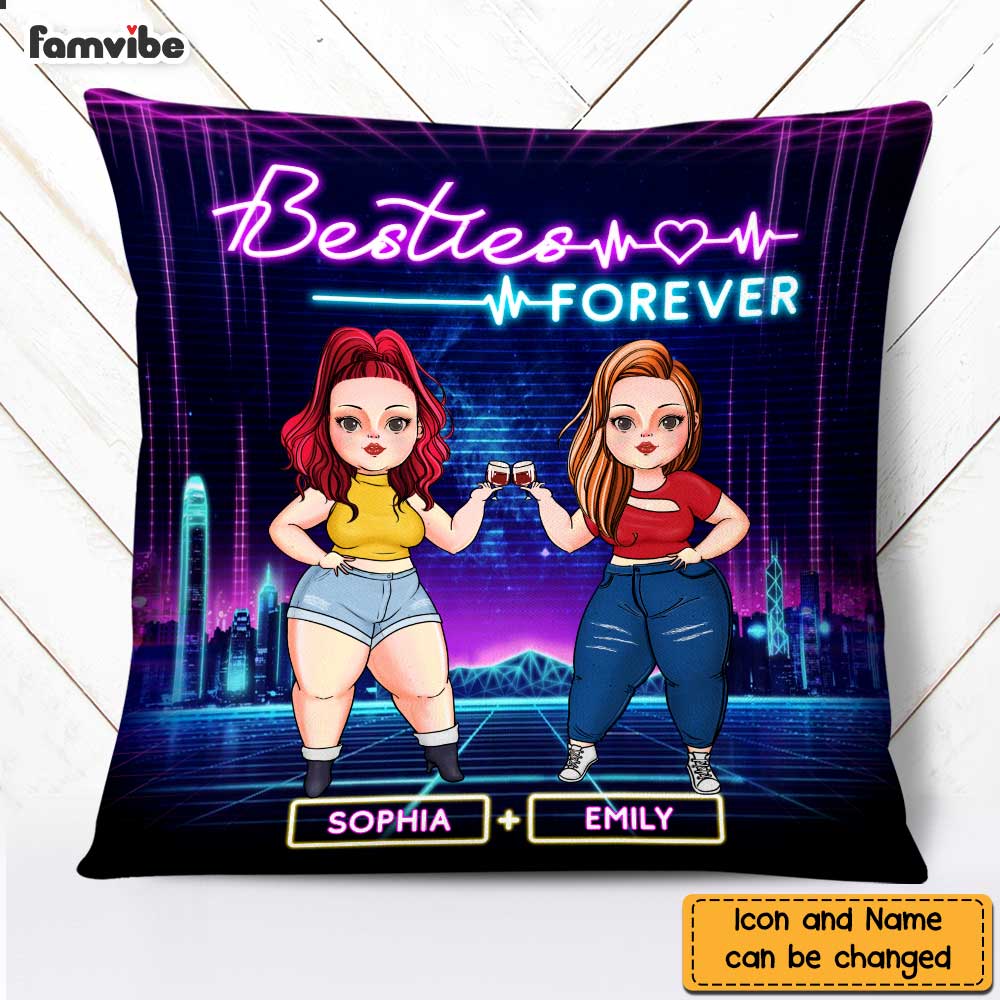 Personalized Friends Forever Chubby Girl Pillow DB21 30O47 Primary Mockup