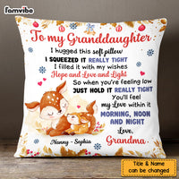 Personalized Granddaughter Deer Pillow DB22 85O58 thumb 1
