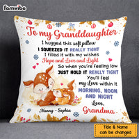 Personalized Granddaughter Deer Pillow DB22 85O58 thumb 1
