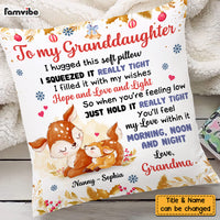 Personalized Granddaughter Deer Pillow DB22 85O58 thumb 1