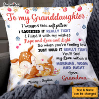 Personalized Granddaughter Deer Pillow DB22 85O58 thumb 1