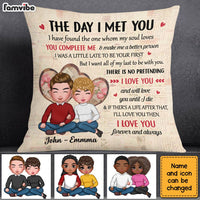 Personalized Couple The Day I Met You Pillow DB21 23O28 thumb 1
