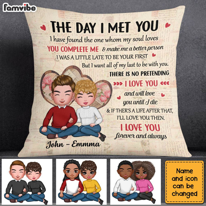 Personalized Pillow, The Day I Met You, Gifts For Him, Gifts For Her, —  GearLit