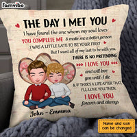 Personalized Couple The Day I Met You Pillow DB21 23O28 thumb 1
