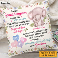 Personalized Animals To My Granddaughter From Grandma Hug This Pillow DB13 32O58 thumb 1