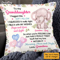 Personalized Animals To My Granddaughter From Grandma Hug This Pillow DB13 32O58 thumb 1