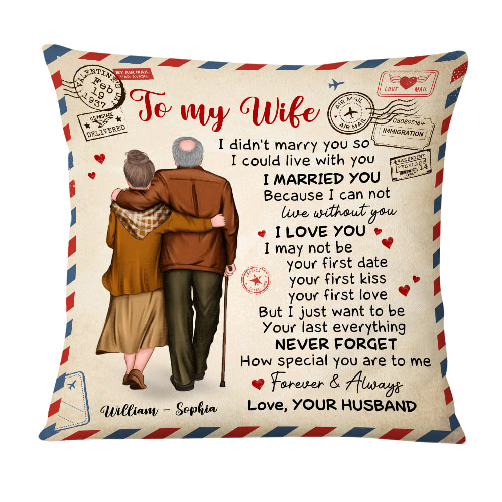 Personalized Love Mail To My Wife Pillow DB21 36O58 Primary Mockup