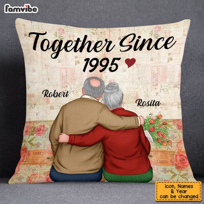 Personalized Old Couple Together Since Pillow DB31 32O53 1