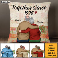 Personalized Old Couple Together Since Pillow DB31 32O53 thumb 1
