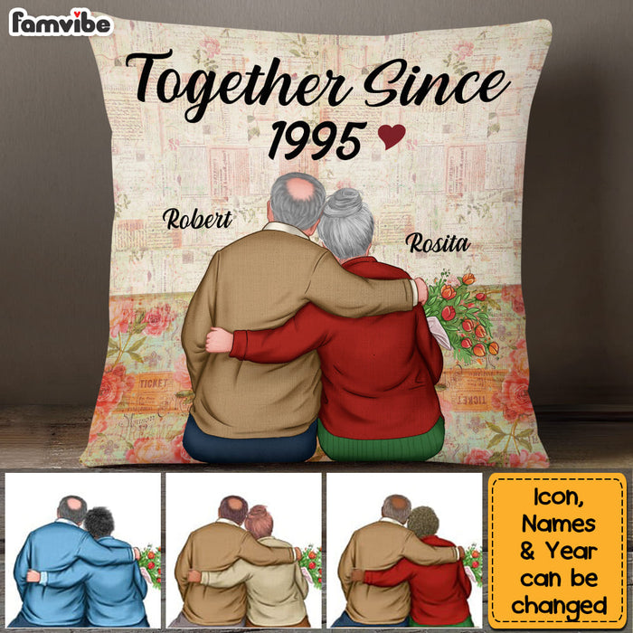 Personalized Old Couple Together Since Pillow DB31 32O53 1
