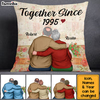 Personalized Old Couple Together Since Pillow DB31 32O53 thumb 1